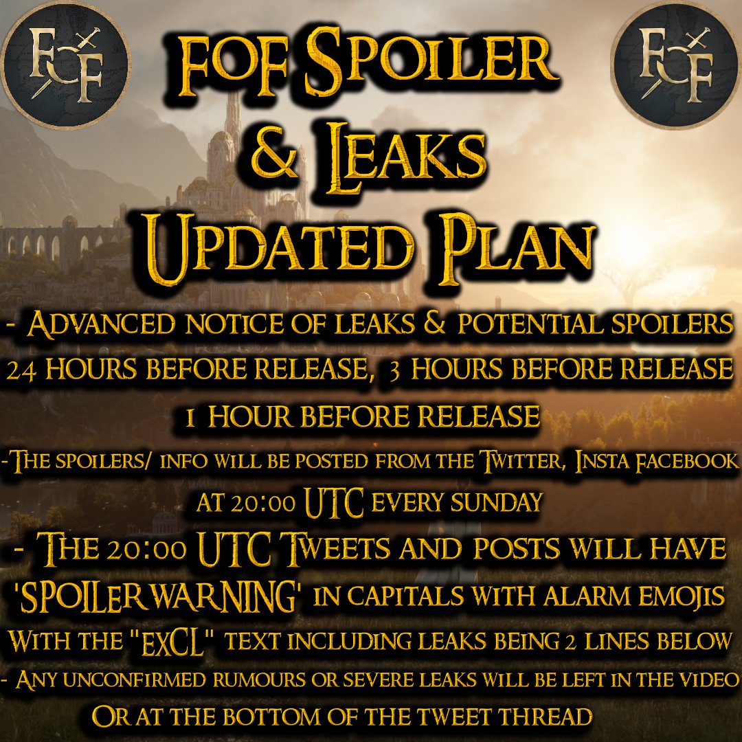 Fellowship of Fans on Twitter "After recent weeks we have taken in the community feedback