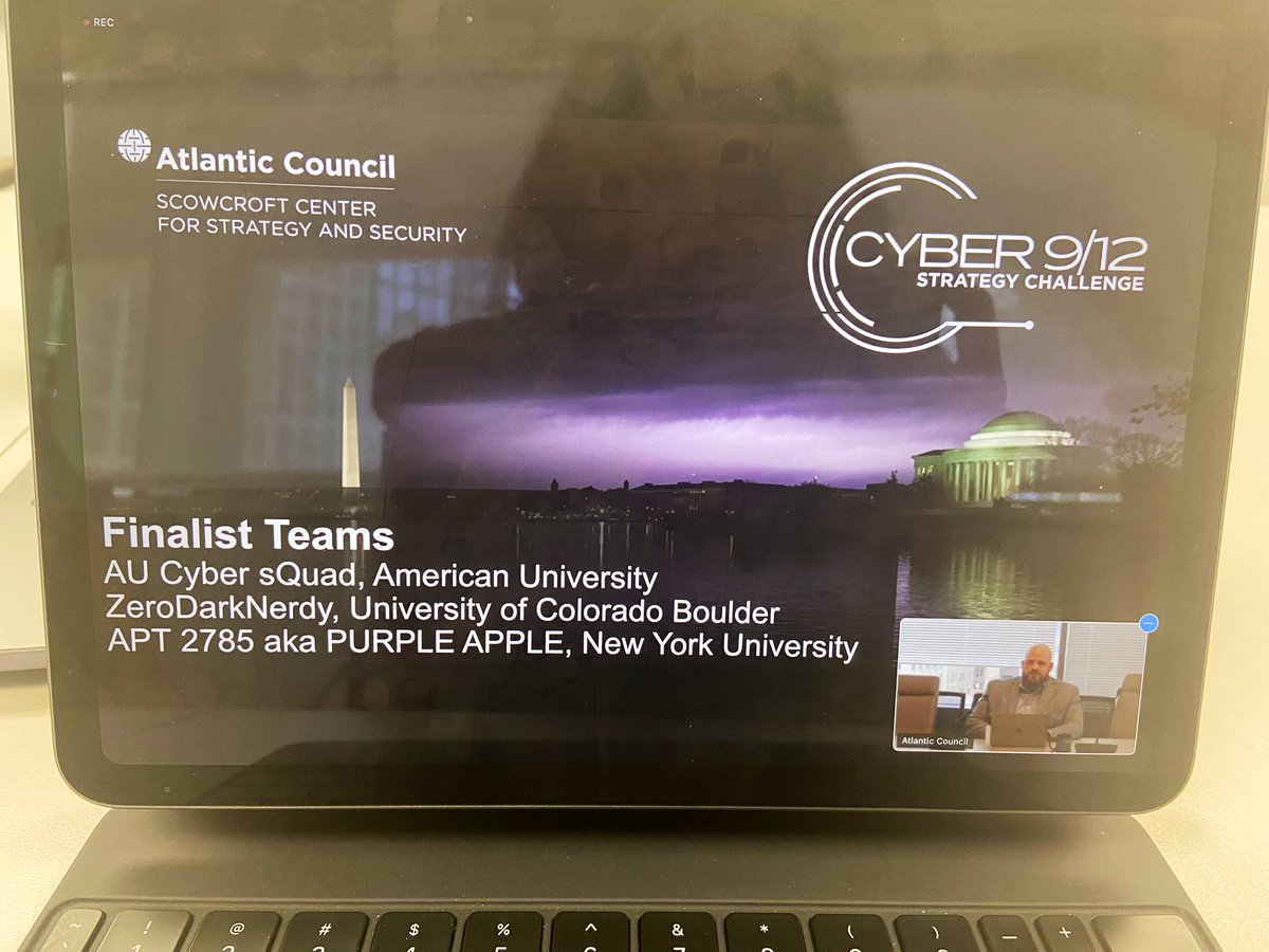 SN (@shagun_7) on Twitter photo APT 2785 is extremely proud to announce that its made it to the final round of #Cyber912. <a href="/AtlanticCouncil/">Atlantic Council</a>’s Will Loomis said it was a barbarically difficult semifinal and we couldn’t agree more! Time to bring the gold, silver, or bronze home now! <a href="/NYUGlobalCyber/">NYU Global Security, Conflict, & Cyber</a> APT 2785 is extremely proud to announce that its made it to the final round of #Cyber912. <a href="/AtlanticCouncil/">Atlantic Council</a>’s Will Loomis said it was a barbarically difficult semifinal and we couldn’t agree more! Time to bring the gold, silver, or bronze home now! <a href="/NYUGlobalCyber/">NYU Global Security, Conflict, & Cyber</a>