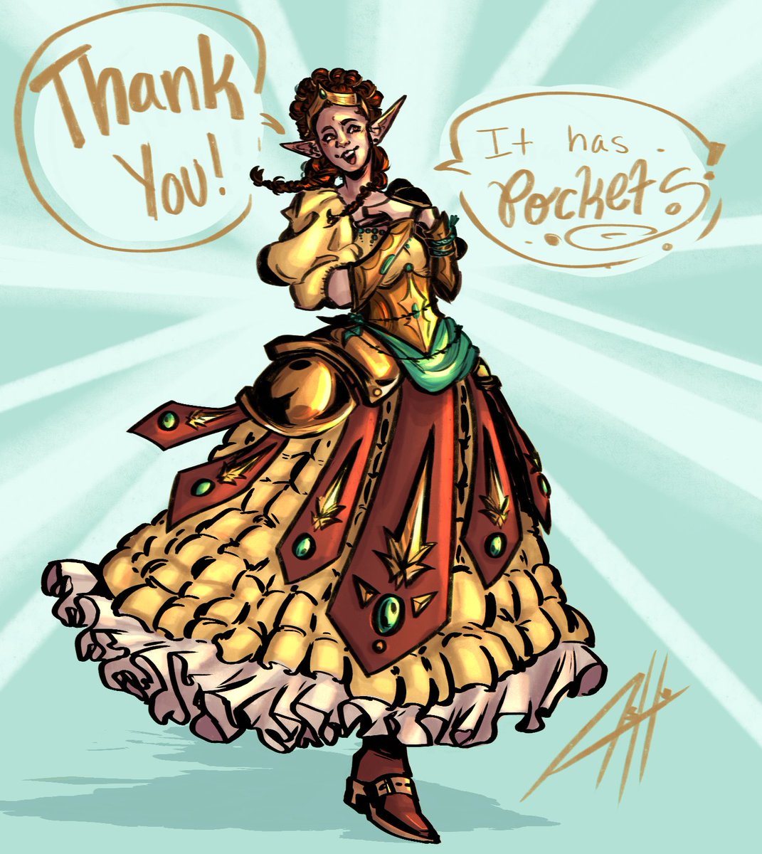 cornycopeia's tweet photo. SHES BACK!!! AND her dress indeed has POCKETS!!! #HopeLovejoy #UnpreparedCasters https://t.co/ut04RdmbFh