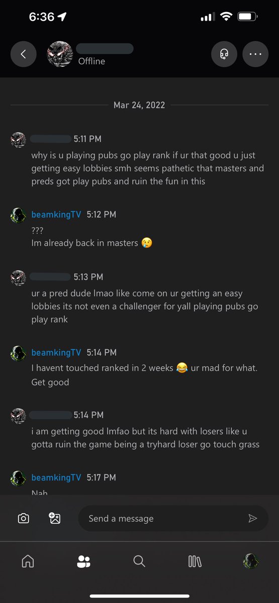 First time playing pubs in 2 weeks and instantly getting hate from casuals. Make it make sense #ApexLegends