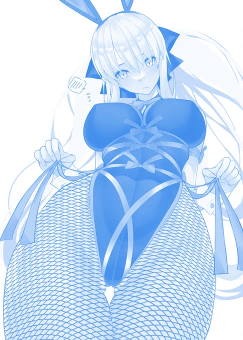 照れながら、夫のためにバニーガールを着てくれるモルガン様#2
今日の進捗:ペン～基本塗り
#本日のワンドロ
#FGO 