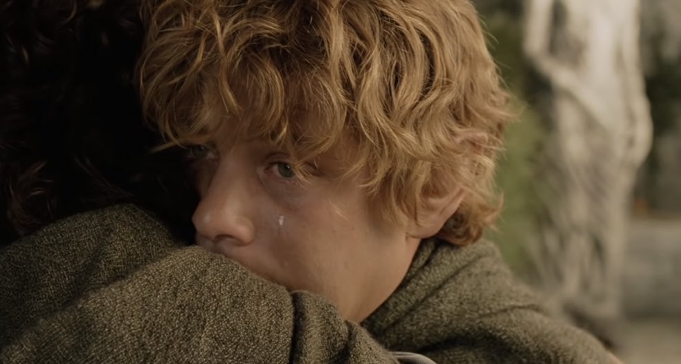myelessar's tweet photo. sean astin’s acting during sam’s last hug with frodo is heartbreaking https://t.co/etuvJV7sH7