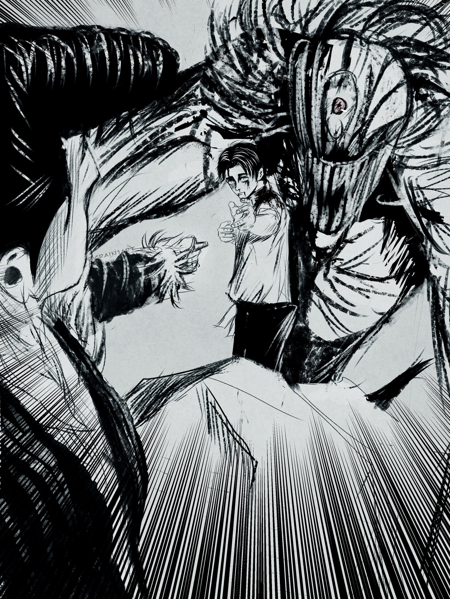 Crain1Art On Twitter Fanart N Yuta Vs Ryu N N JujutsuKaisen 