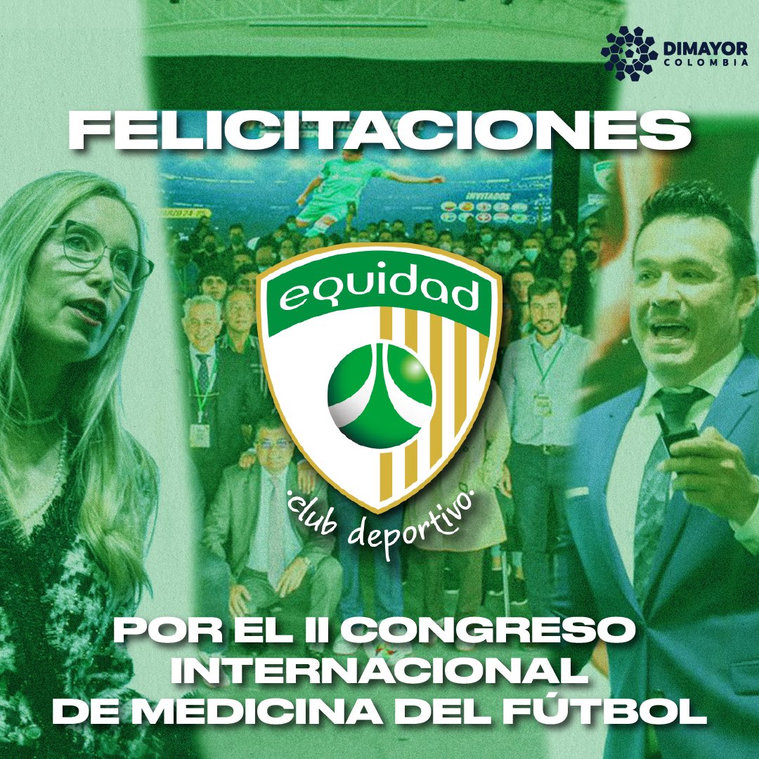 Dimayor's tweet photo. Dos días llenos de pasión por el fútbol y el deporte🔝 Felicidades 🙌 @Equidadfutbol por finalizar con éxito el II Congreso Internacional de Medicina del Fútbol⚽👏 https://t.co/hEhavumlW0