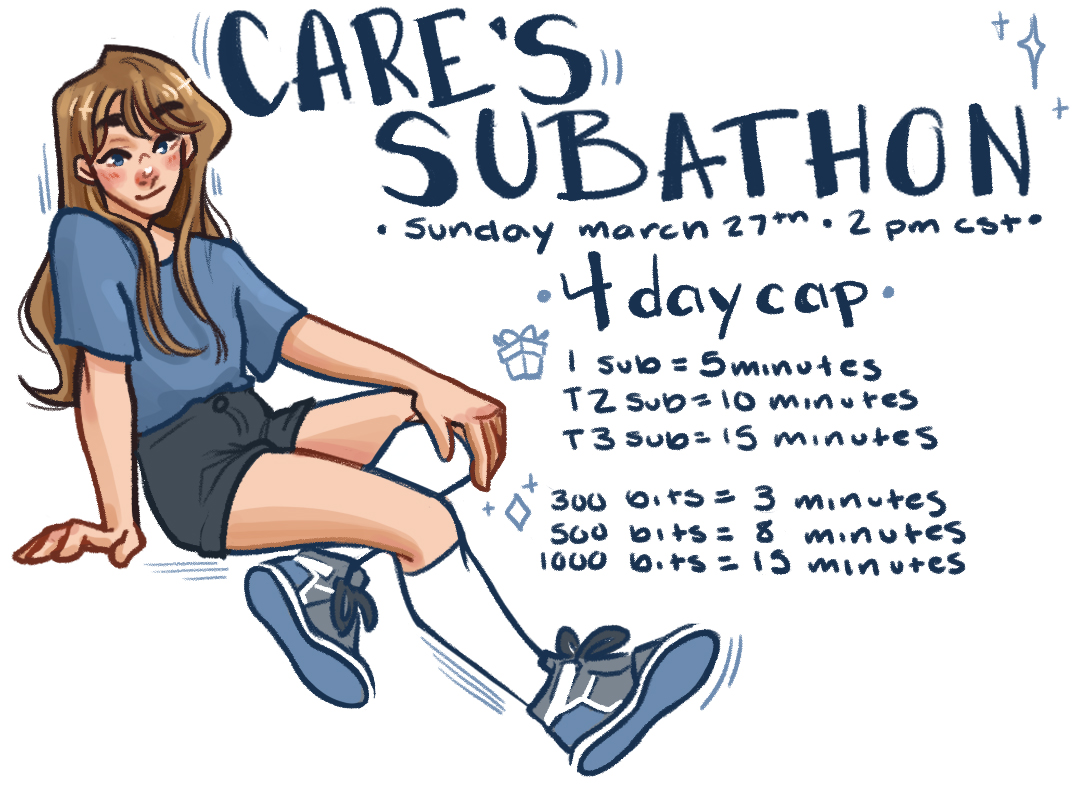 IM HOSTING A SUBATHON SUNDAY!!! lots of fun and new things planned, and some goals to unlock! consider stopping by :D 