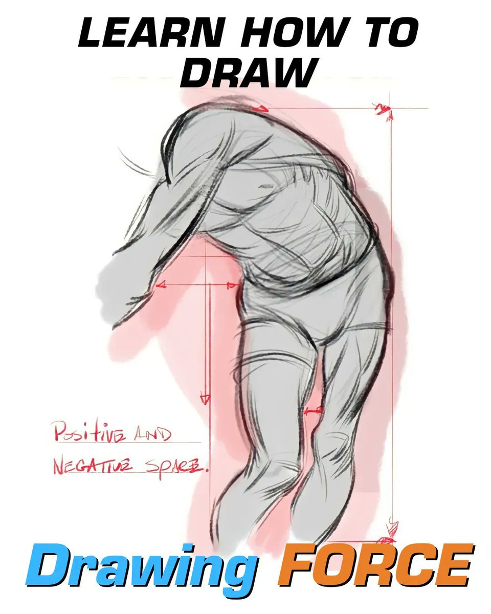 michaelmattesi's tweet photo. In order to better develop those positive and negative shapes, see the distances using vertical and horizontal lines. When I draw I am always comparing to lock all the shapes and proportions.

#drawingFORCE #Sketching #drawing https://t.co/LomxYxuGaK