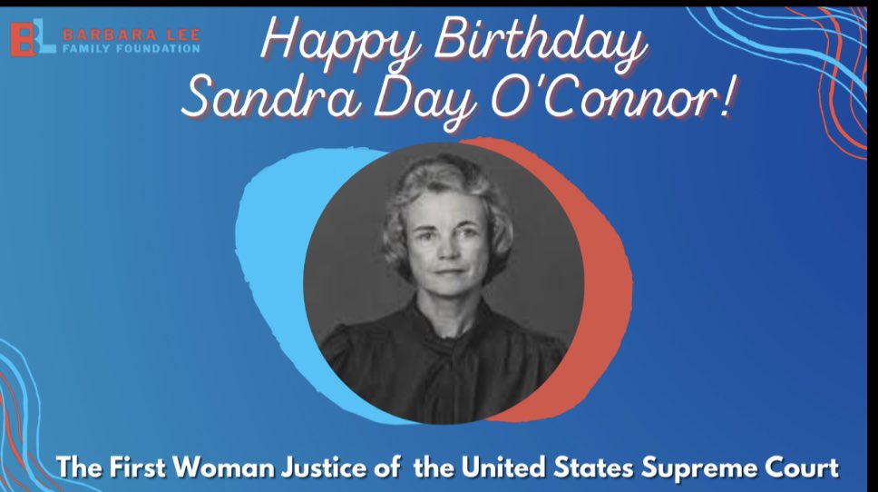 Happy Birthday to the trailblazing Sandra Day O Connor, the first woman Justice on the Supreme Court! 