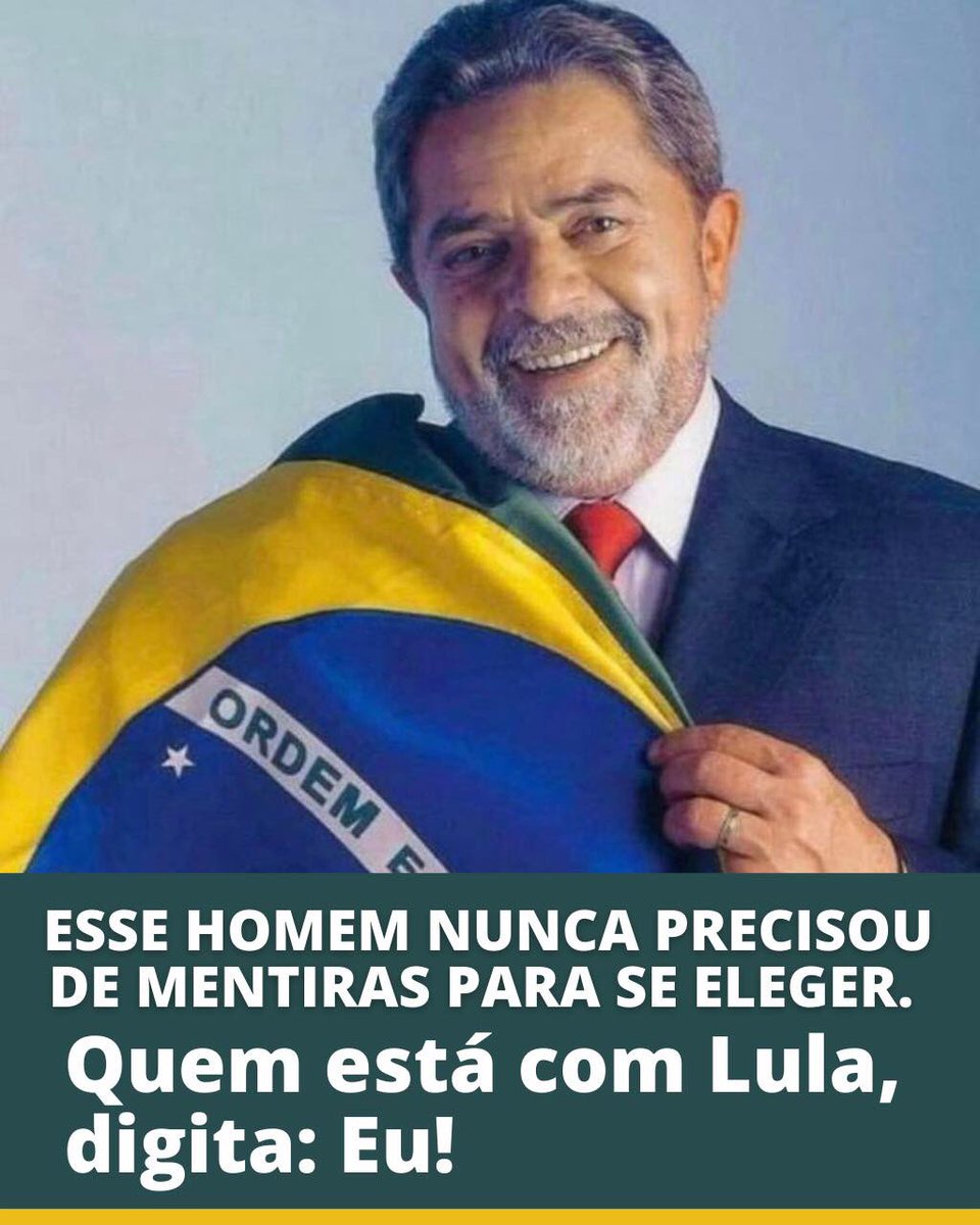 joseguimaraesce's tweet photo. Eu! ✊ Lula tem o apoio do Brasil! https://t.co/h6esS2yFlB