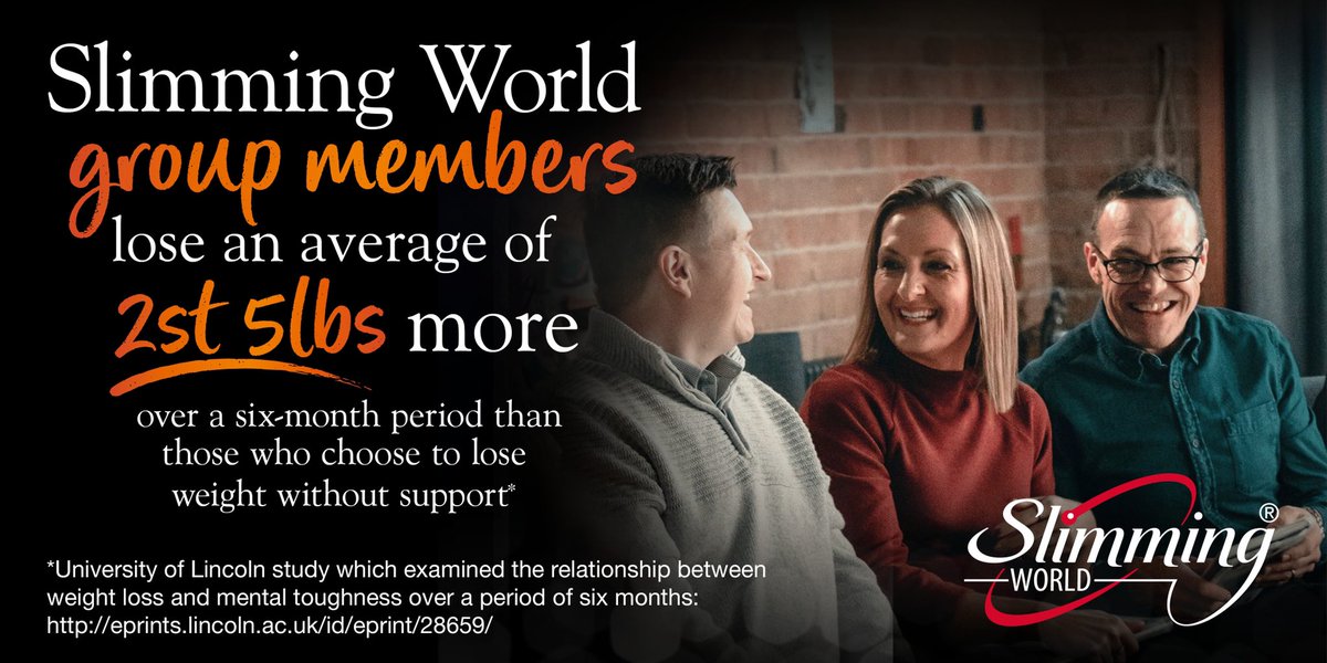 SlimMichellepw's tweet photo. A study from @UniLincoln has found that #SlimmingWorld group members were more likely to increase their #MentalToughness &amp; lost an average of 2st 5lbs more weight than those who chose to #LoseWeight alone. Interested in finding out more? Drop me a message 💌 #PerryBarr https://t.co/uNFpr1to6t