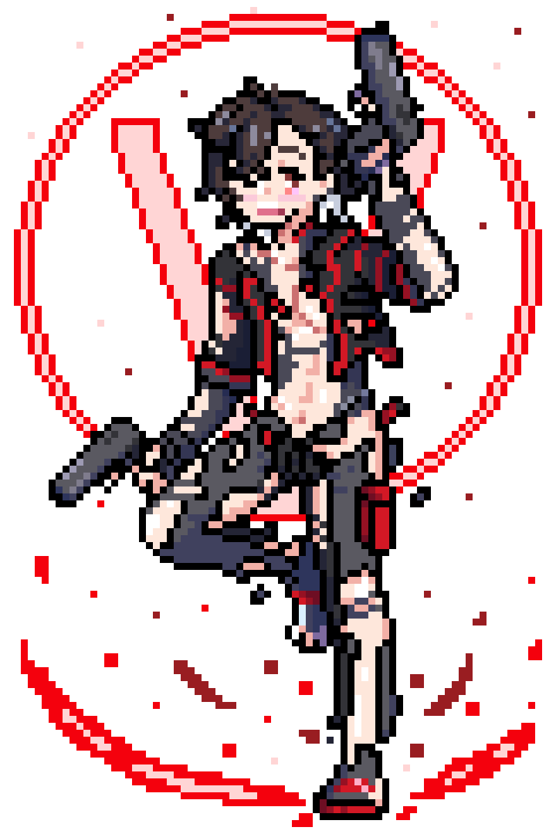 CommanderO25's tweet photo. Took @InfoDealerV's #nsfw #vEVENT he has going on as art challenge for myself. The rules really limited my dirty thinking but least I had gacha games to take reference froms ;p
Congrats on the 6.9k follows by the way!!!👏
#NSFDealer #pixelart #Vtuber
https://t.co/qTZWbiXEDR https://t.co/PBlEc5HPxJ