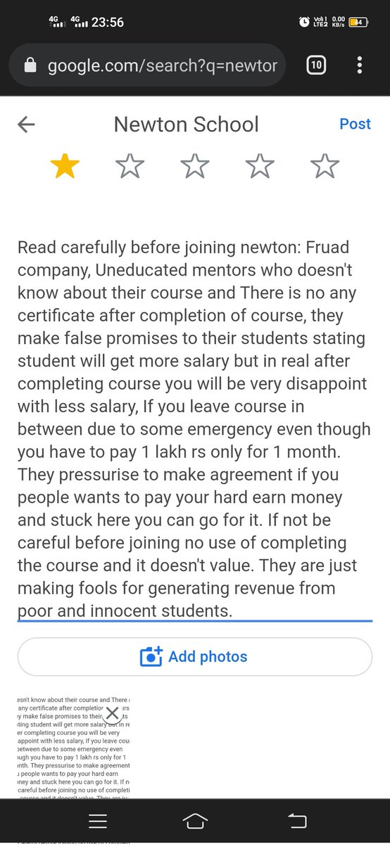 Saifulla395's tweet photo. @NewtonSchoolHQ Unlucky students who got stuck with ur bulshit course and iam dam sure they will regreat for it. https://t.co/h0IrxvXkwC
