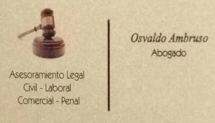 Quiero recomendarles a un abogado de confianza, es cristiano; es el Dr. Osvaldo Ambruso. Pueden consultarlo sin compromiso.
Pueden comunicarse conmigo solamente por Whatsapp, audio o mensaje al 1156444446.
O por mail a: osana.goglian@gmail.com y los contacto. Bendiciones.