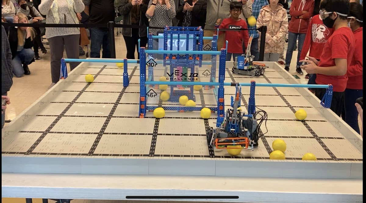 Fountaindale Team 2 taking their shot in the first official match of the FIRST EVER WCPS Unofficial VEX IQ tournament! <a href="/wcpsmd/">WCPS Maryland</a> <a href="/AnnKAnders/">Dr. Ann K. Laber Anders</a> <a href="/HurleBen/">Benjamin Hurley</a>
