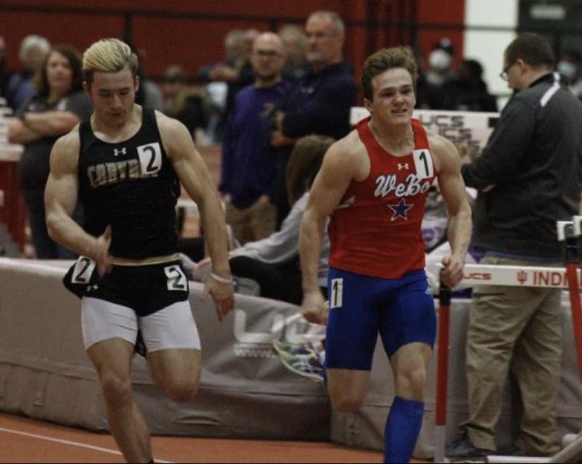 Will_Willems's tweet photo. STORY: @AudreyKnoper placed 3rd in the 3,200 at the HSR Finals on Saturday. @JohnJacksonWB22 was 18th in the 60. https://t.co/d1YIgSawyZ https://t.co/itpdUJooez