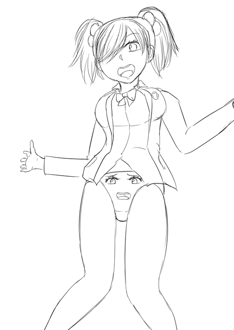 2人の女の子がいて片方がパンツにされてしまい、もう片方の女の子がそのパンツになった親友を穿くことになる。
ぬ～べ～の有名なシチュエーションから思いついて色々考えてました。 