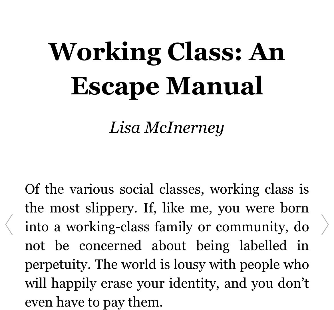 After once again being told I cannot be from a working class background (this time because I’m too ‘well spoken’), I am reminded of this piece by Lisa McInerney from <a href="/KitdeWaal/">@kitdewaal@bsky.social</a> ‘s anthology ‘Common People’: “The world is lousy with people who will happily erase your identity…”