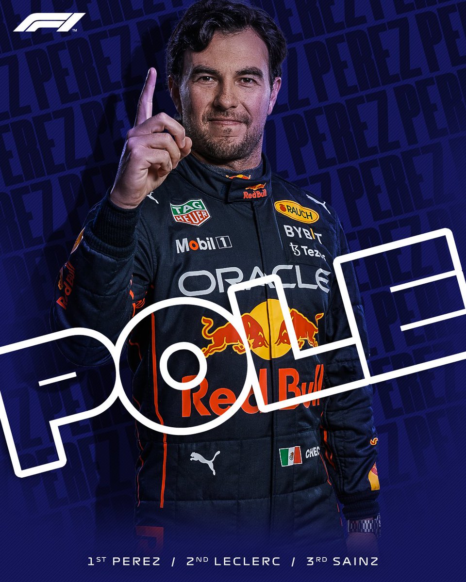 Formula 1 (@f1) on Twitter photo SERGIO PEREZ IS ON POLE FOR THE VERY FIRST TIME!!!!
What a sensational lap by the <a href="/redbullracing/">Oracle Red Bull Racing</a> driver 💪
Well done <a href="/SChecoPerez/">Sergio Pérez</a>! 🥳
#SaudiArabianGP #F1 SERGIO PEREZ IS ON POLE FOR THE VERY FIRST TIME!!!!
What a sensational lap by the <a href="/redbullracing/">Oracle Red Bull Racing</a> driver 💪
Well done <a href="/SChecoPerez/">Sergio Pérez</a>! 🥳
#SaudiArabianGP #F1