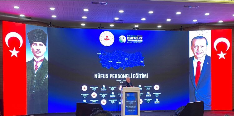 GevasNufus's tweet photo. Genel Müdürlüğümüzün hazırladığı Nüfus Personeli Eğitimine Bakanımız Sayın Süleyman SOYLU, Bakan Yrd. Syn T. Sabri ERDİL, Valimiz Syn M.Emin BİLMEZ, Genel Müdürümüz Syn Şefik AYGÖL, Genel Müdür Yrd. Syn Yusuf GÜNİ ve Kaymakamımız Syn Bayram YILDIZ’ ın katılımlarıyla devam ediyor. https://t.co/P7apMESQI1