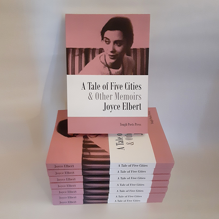 ToughPoets's tweet photo. Advance reading copies of "A Tale of Five Cities & Other Memoirs" by novelist Joyce Elbert (1930–2009) have arrived. If anyone has connections with book reviewers who might be interested, please message me. #joyceelbert #memoirs #advancereadingcopy #bookreview https://t.co/Ac2pk90B8z