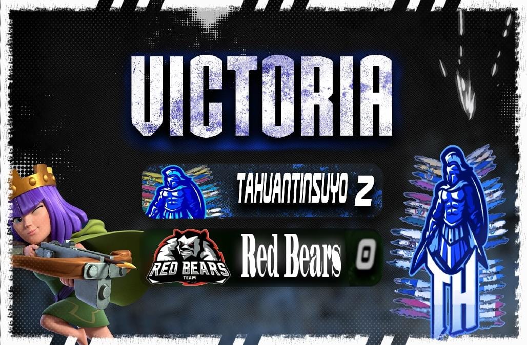 ☀️16AVOS DE FINAL☀️
#CR | VICTORIA!!

🗓️ 25/03/2022
🏆 <a href="/PCL_EsportsGG/">Premier Clash League</a>
🆚 <a href="/redbearsteam/">Red Bears</a>

Jugaron:
✅ <a href="/NinnosCR/">Ninnos™ 🇦🇷</a>
✅ @sparkyislove
✅ <a href="/Geo_Alexiss/">Geo狼</a>
🎖️ <a href="/NinnosCR/">Ninnos™ 🇦🇷</a> (4-0!)🧹

🗣 <a href="/Gerardo_2601/">✴Gerardo✴</a>
👤 <a href="/THIFABRICR/">Fabri_CR</a>

🎨 <a href="/Jona11_xD/">Jona特ツ</a> 
#ArribaTH
