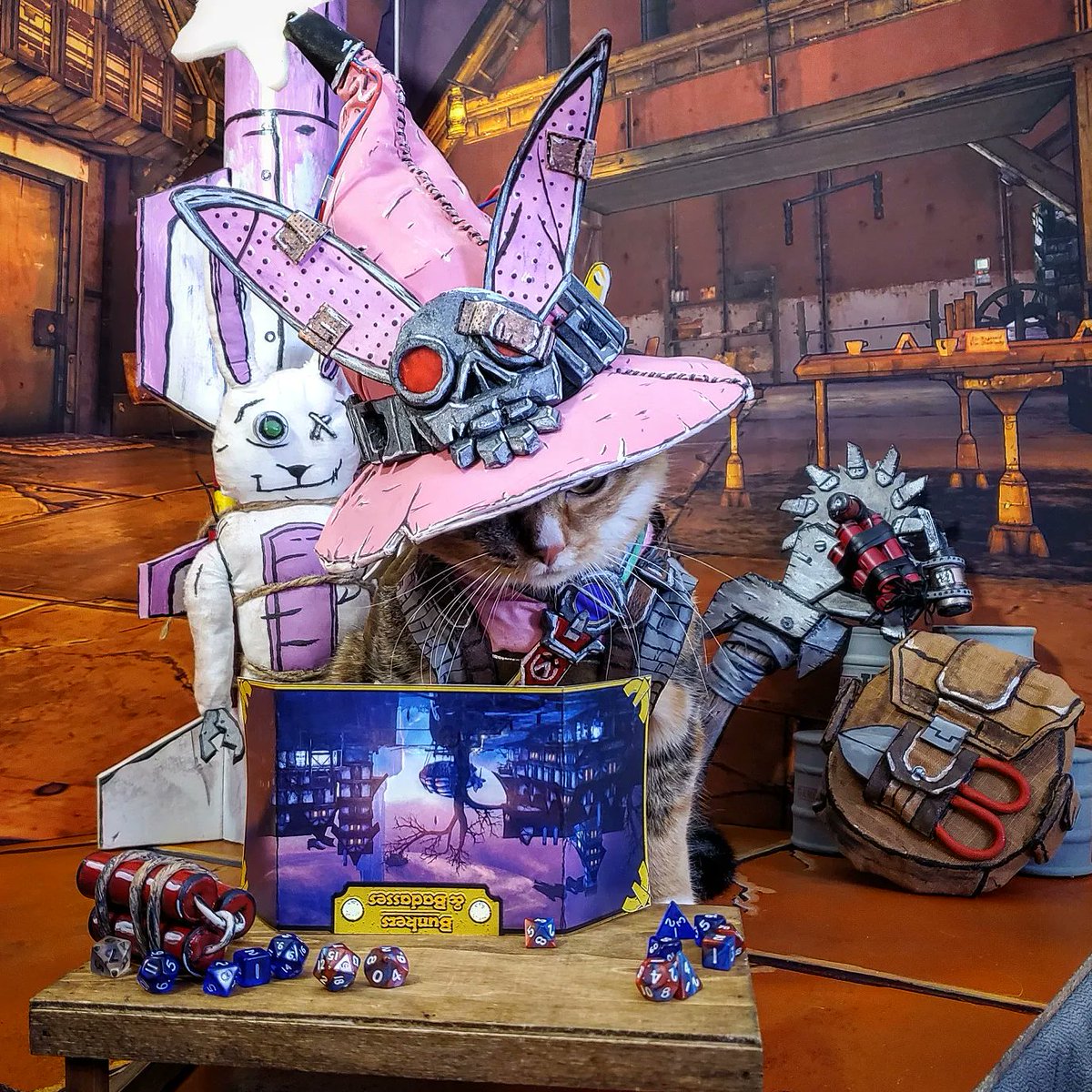 Cat_Cosplay's tweet image. "Ahem... Welcome fine ladies, to the most coolest game in the world: Bunkers &amp;amp; Badasses!"

#ChaoticGreat #Caturday #TinyTinasWonderlands