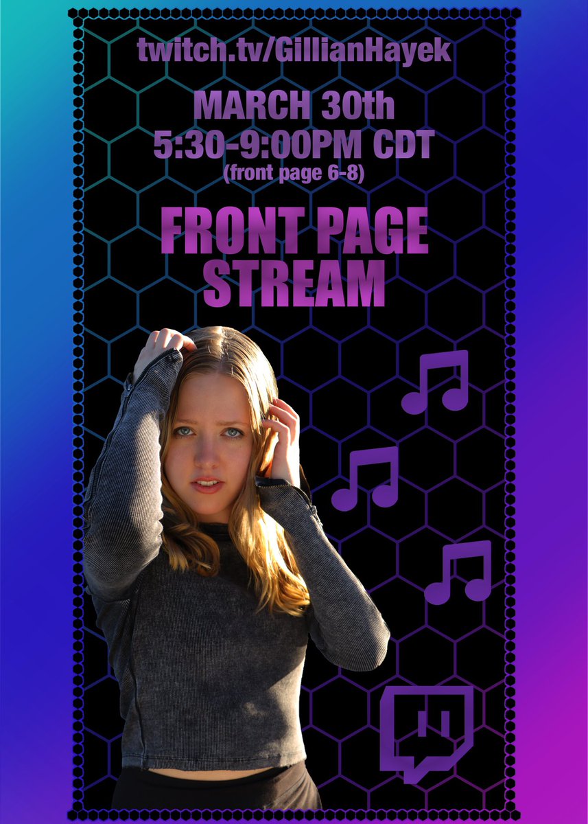 GillianHayek's tweet image. I’m going to be featured on @Twitch’s front page on Wednesday 😱 I’m extremely grateful for this opportunity 💙💜 I hope to see you there!