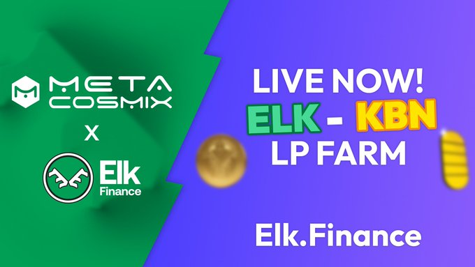 FLS_News_1's tweet photo. 🤖 @MetacosmiX Farm On @elk_finance is Now Live!

✅Deposit $ELK - $KBN
✅Earn Rewards
✅Current APR of 900%

⬇️Farm Here:
https://t.co/pHCXp5HBI3

#FLS https://t.co/KP7nEggUnA