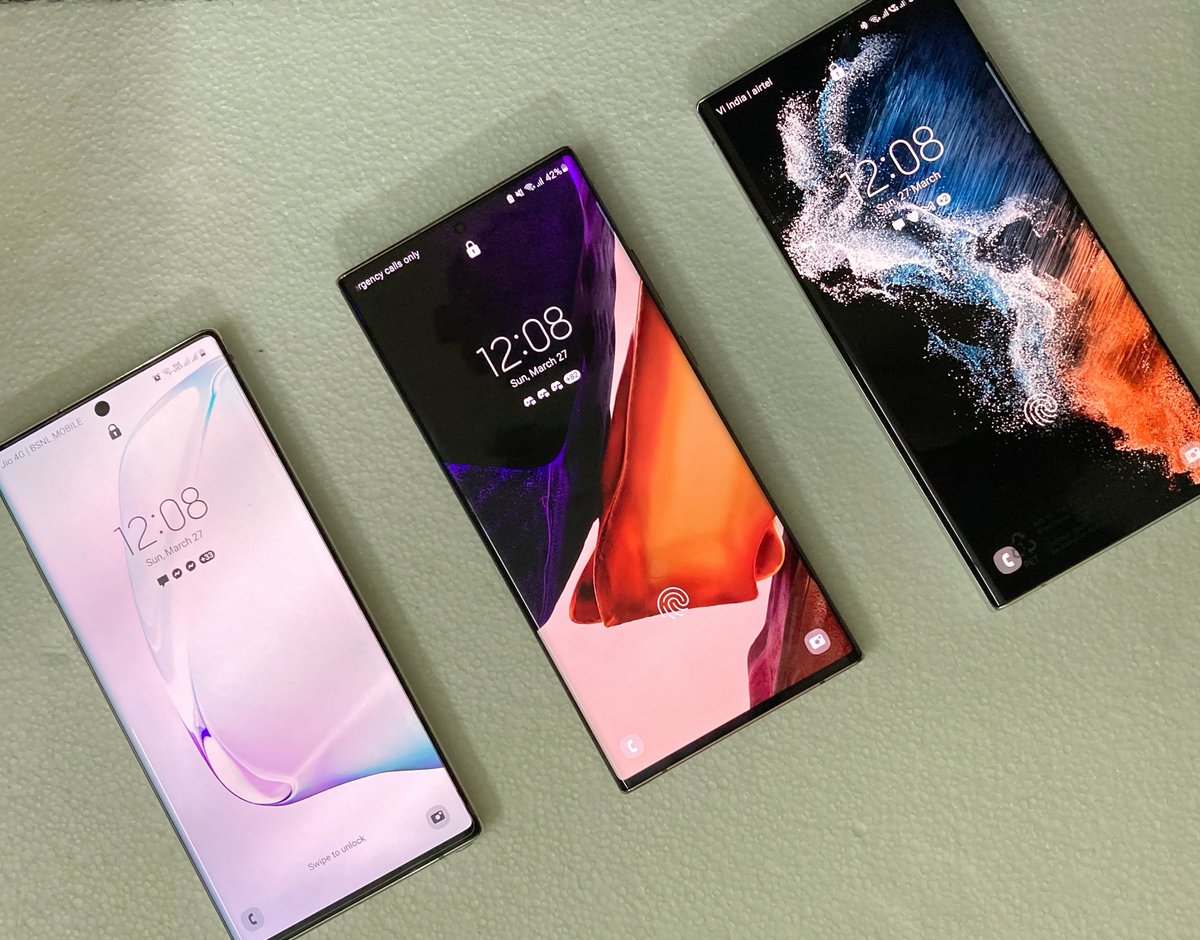 RutamHere's tweet image. 3 Generations of the @SamsungIndia Galaxy Note and it's always overwhelming.
#Note10Plus #Note20Ultra5G #S22Ultra
