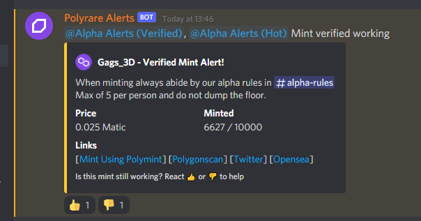 Polyrare's tweet photo. In addition to Polygon &amp; Ethereum we are now testing AVAX mint alerts.

Holders of our genesis collection now have access to mint alerts on all 3 chains. 🤟 https://t.co/xBNNt51zk1