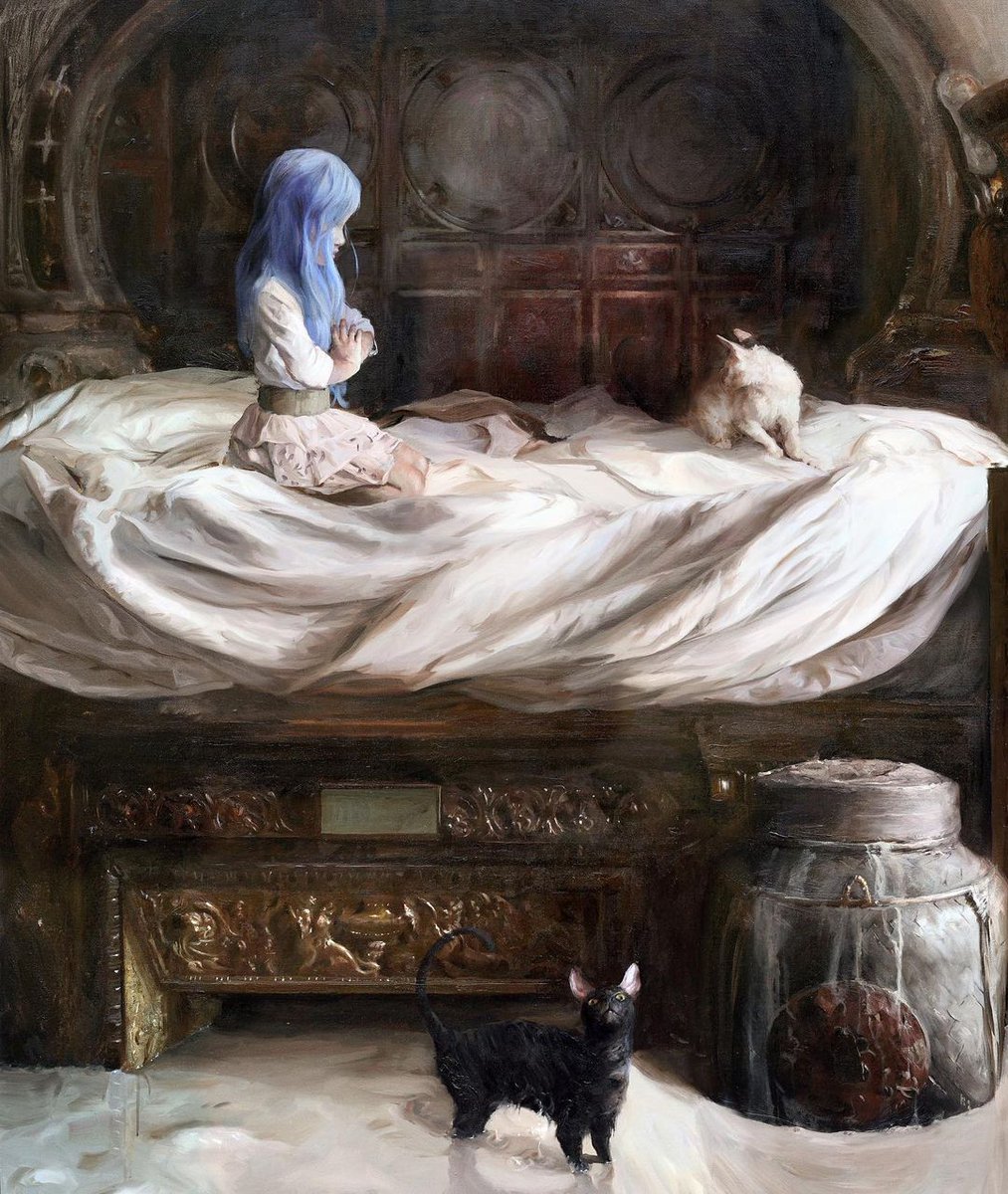 BeautifulBzarre's tweet photo. Painter @glorcagarcia enchants us with his fantastic narrations and their depiction through his unique painterly technique. Guillermo creates spaces filled with often subtly implemented elements that together tell the story of a piece.

#beautifulbizarre https://t.co/CZiwI73v3F