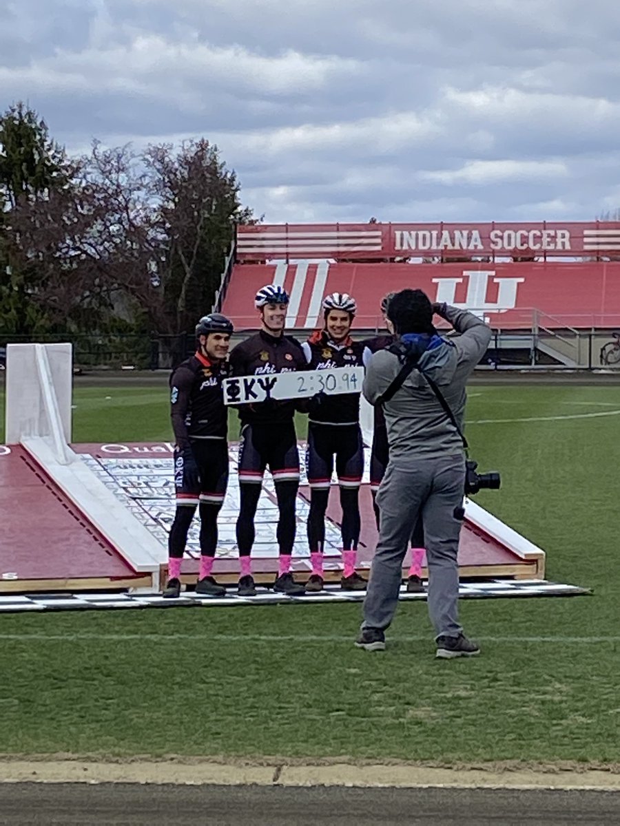 Wonderful job out there today, gentlemen on the hill are currently atop the Little 500 qualification pole.