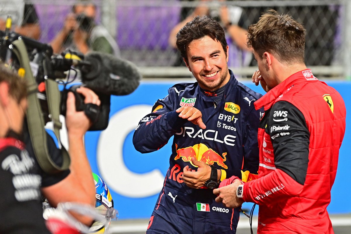 F1's tweet photo. Smiles from our top 3️⃣! 😄

#SaudiArabianGP #F1 https://t.co/m8ivcNYjza