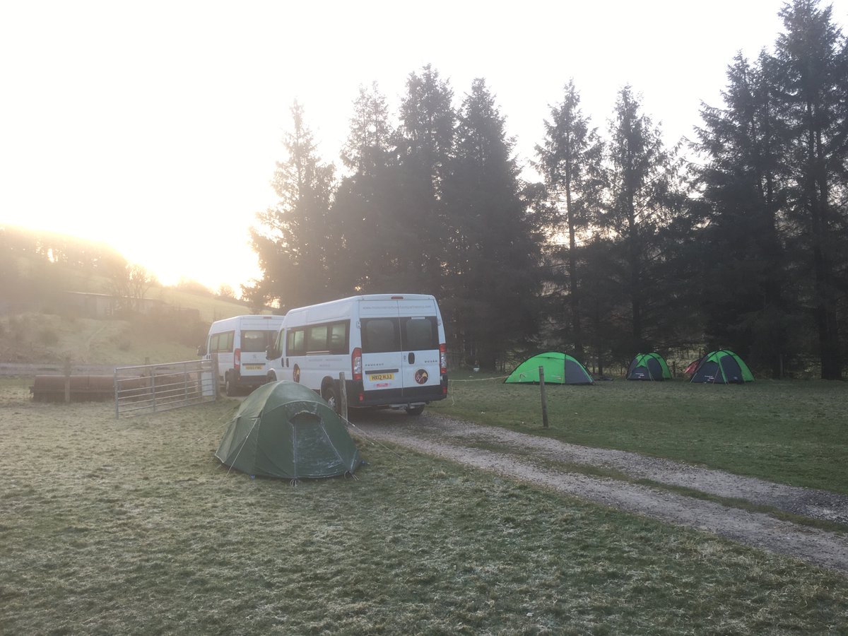 Awesome D of E day on Exmoor following a rather chilly start! All settled in back at campsite.