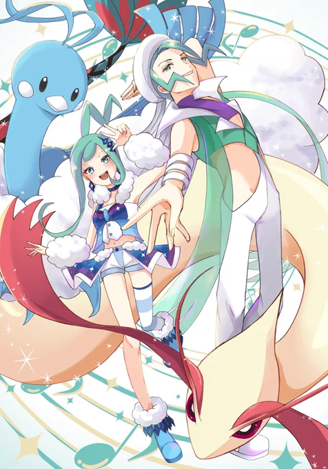 ルチアちゃん&amp;チルタリス&amp;ミクリさん&amp;ミロカロス💙
早く動いてしゃべってるところが見たいです。
#pokemon #アニポケ 