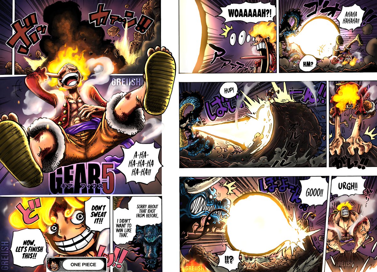 luffy824's tweet photo. So this man luffy has basically been a mythical Zoan devil fruit user and now has a transformation that basically gives this man Toon force abilities and he's like a God?
Peak Fiction.
#chapter1044 #Spoilers https://t.co/rbRPfTNkIH