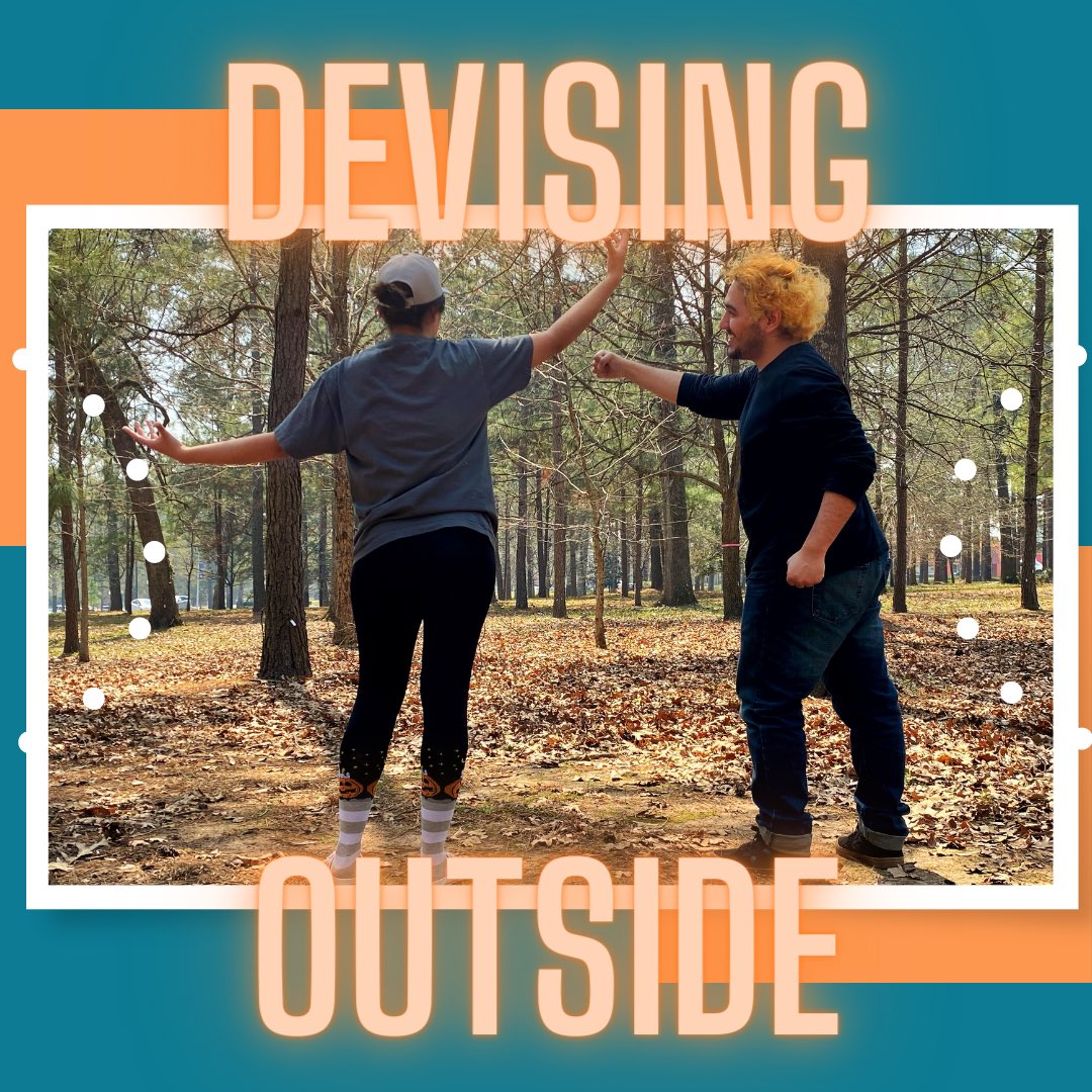 Today was a fun meeting with outdoor devising!