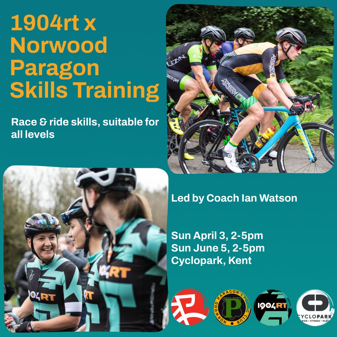 One week until we host our skills training day at <a href="/Cyclopark/">Cyclopark</a>, coached by <a href="/CycleTeamLDN/">Team Hutchinson-Brother UK</a>'s Coach Watto and open to all levels of ability - sign up to come and learn the basics of group riding or sharpen your race skills: partylabz.com/events/1904rt-…