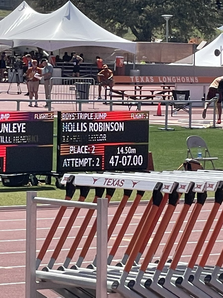 Great day at Texas relays today 
New pr &amp; school record !