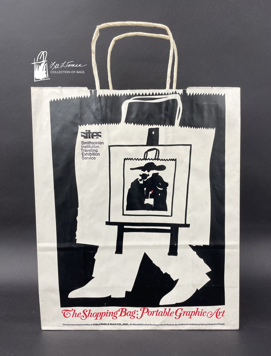 95/365: We think Smithsonian Traveling Exhibits put it just perfectly: The shopping bag is indeed 'Portable Graphic Art.' We agree so strongly that we've embarked on a year-long mission to tweet a bag a day from the Lee L. Forman Collection of Bags. 