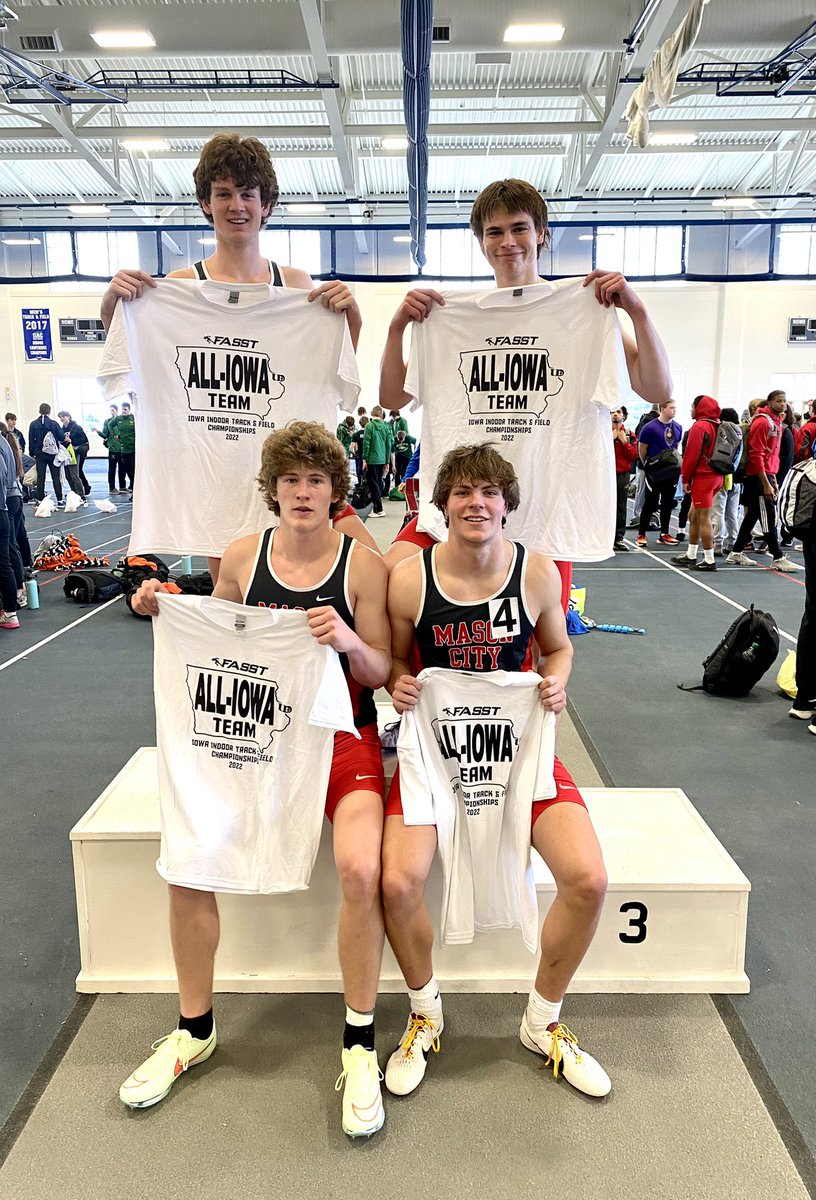 🏅𝗜𝗜𝗧𝗙 𝗖𝗛𝗔𝗠𝗣𝗜𝗢𝗡𝗦𝗛𝗜𝗣𝗦🏅
Sponsored by <a href="/TheFASSTtrack/">FASST Track</a> 

Boys’ 4x400m
🥇 <a href="/MCboysTF/">Mason City Boys Track and Field</a> 
𝙉𝙀𝙒 𝙈𝙀𝙀𝙏 + 𝙁𝘼𝘾𝙄𝙇𝙄𝙏𝙔 𝙍𝙀𝘾𝙊𝙍𝘿!
🥈 <a href="/DBQSeniorTrack/">Dubuque Senior Track and Field</a> 
🥉<a href="/BellevueComets/">Bellevue Comets</a>