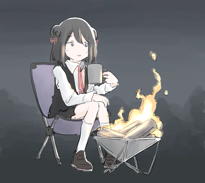 イベントストーリーの予行演習をする黒江ちゃん 