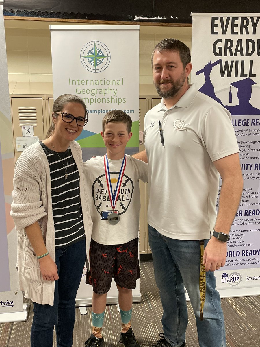 We’re trying something new today. Owen placed 2nd in the 6th grade division of the regional qualifier for the National Geography Bee. Thanks @mrgarnersworld for coming to run an awesome competition. @iacompetitions put together a great event for our kids.