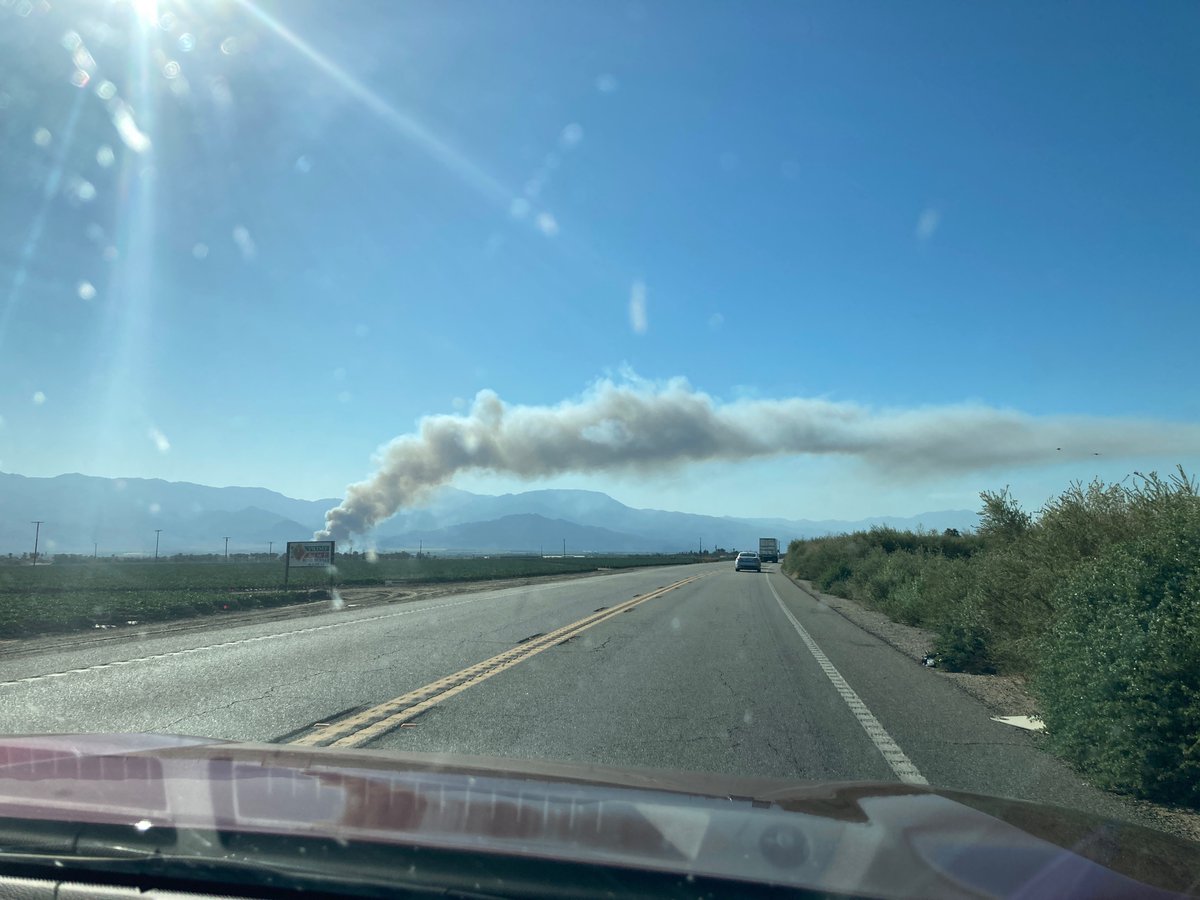 q1010's tweet photo. Wild fire near Salton Sea? https://t.co/DpwcWZoH8B