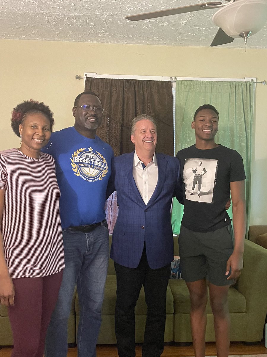 After a great home visit by <a href="/UKCoachCalipari/">John Calipari</a> I am blessed to receive an offer from the University of Kentucky.
 <a href="/QVBasketball/">Quaker Valley Basketball</a> <a href="/prospectsbball/">Prospects Basketball</a>