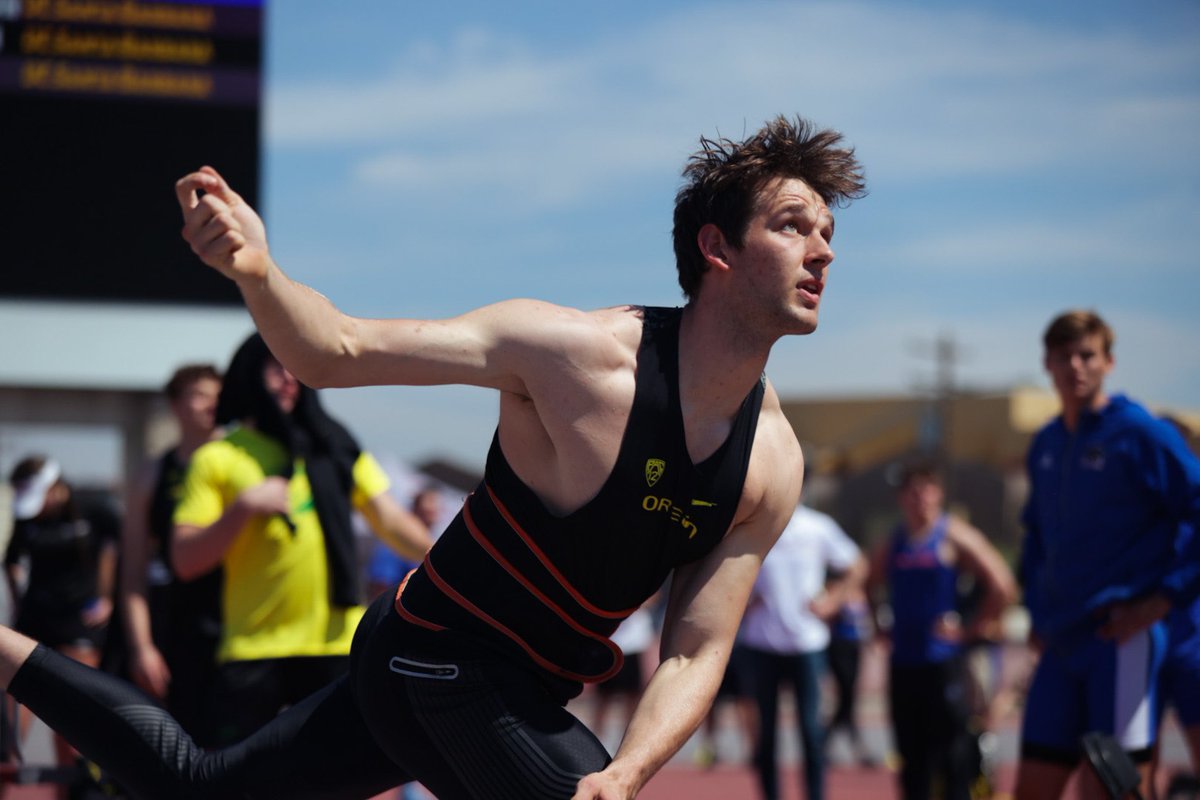 Into the top 🔟

On his first official attempt as a Duck, Ty Hampton gets the javelin out to a mark of 70.20m/230-3 to win the Aztec Invitational and become the No. 10 performer in program history.

#GoDucks