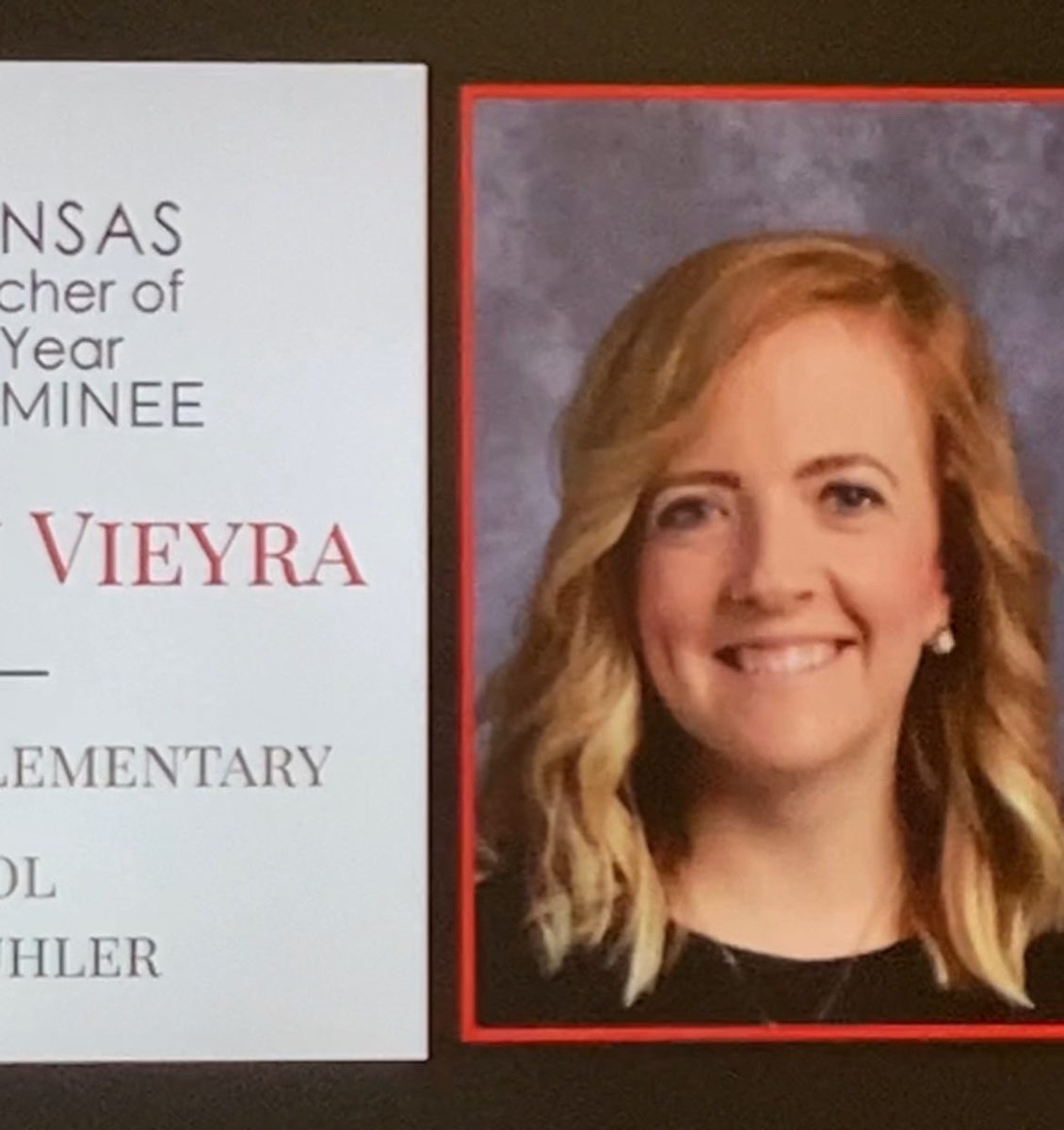 Sheila_Peila4's tweet photo. Congrats to our very own Shannon Vieyra!! She was an Elementary School semi-finalist for Kansas Teacher of the Year!! We could not be more proud!! #usd313 #pcelearn #simplythebest https://t.co/sQOrPfpo8M