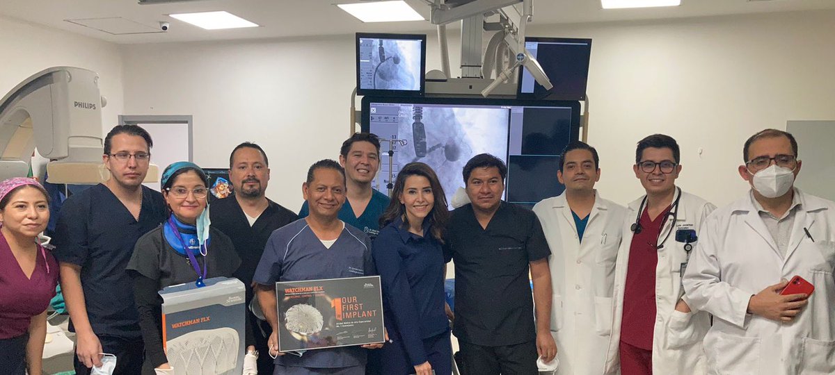 misamed's tweet photo. Ayer ayudando a este gran equipo en su 1er Implante de #watchman Flx
Caso complejo exitoso, haciéndolo ver fácil 🤓 #IMSSLEON
Obvio imposible sin la ayuda y guia de @modanira 🤓
#structuralcardiologist @bostonsci @BSCCardiology https://t.co/DT9R8SH0Hj