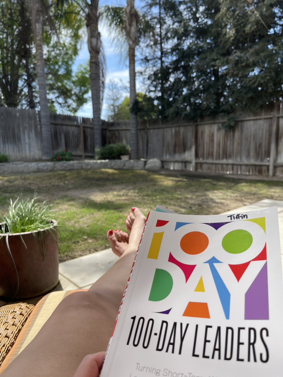 Enjoying the weather and 100- Day Leaders. “If leaders fail to achieve short term wins, they will never have the momentum necessary for long term success!” #Leadership