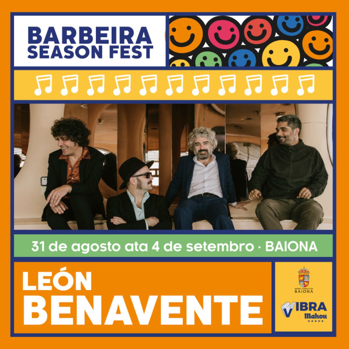 holaseasonfest's tweet photo. Moito ajuantamos para non contalo antes pero, por fin podemos anunciarvos que @LEONBENAVENTE vai subirse este ano ao escenario do #SeasonFest! 🙌🏻
Só durante as próximas 48h, a túa entrada con 5€ de desconto co código > ANIMOVALIENTES
🎟️https://t.co/mFc4LU2jAW
#SeasonFest https://t.co/fO7a90gtVh