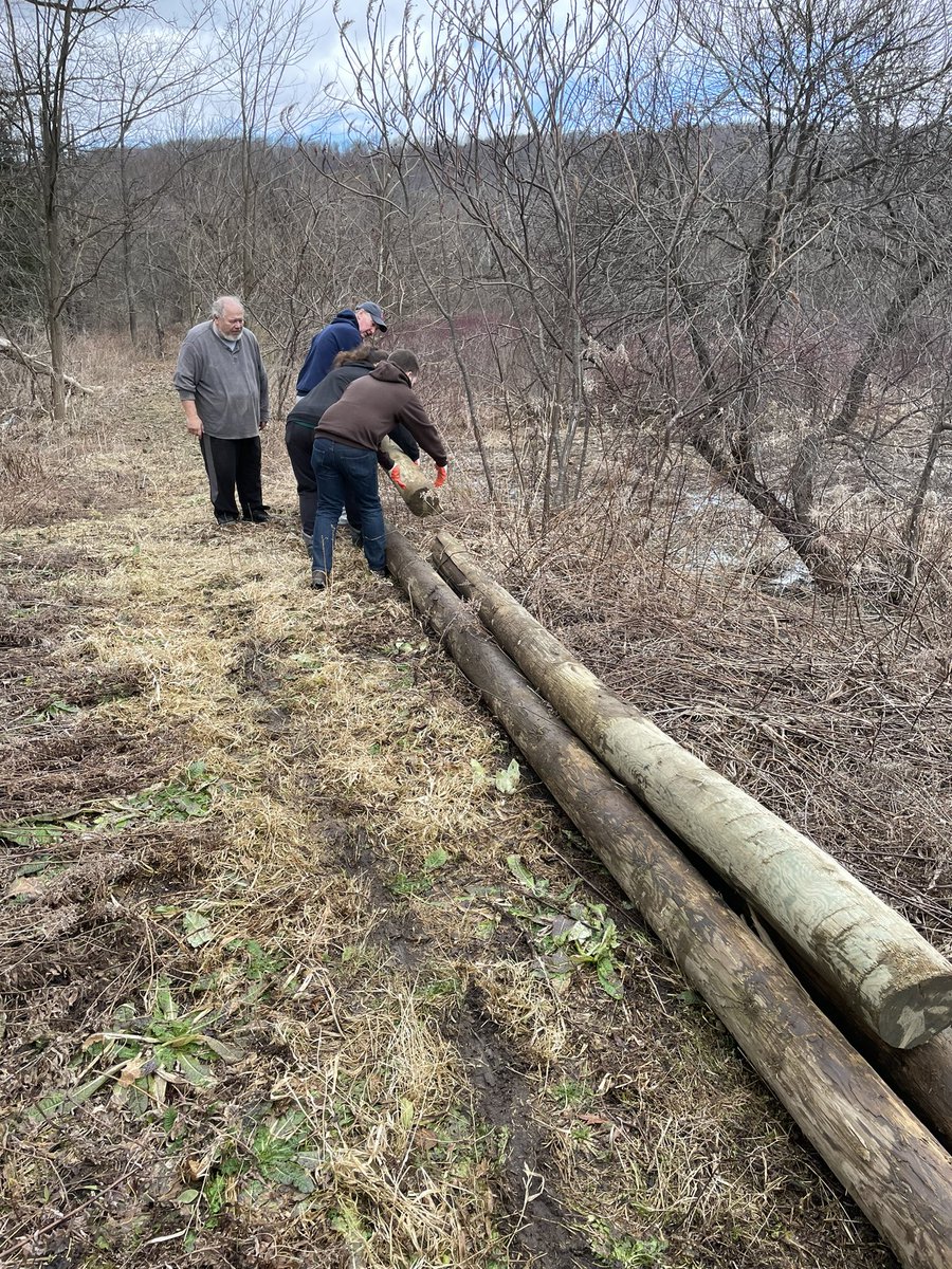 jimmahar's tweet photo. The work day was not the most exciting @bonaresponds day ever (moving telephone poles to help make a trail around the American Legion, but ended with making $2500 donation from online fundraising to #Ukraine #Refugeesin #Moldova @positiveripple2 https://t.co/8O1mrQhPh5